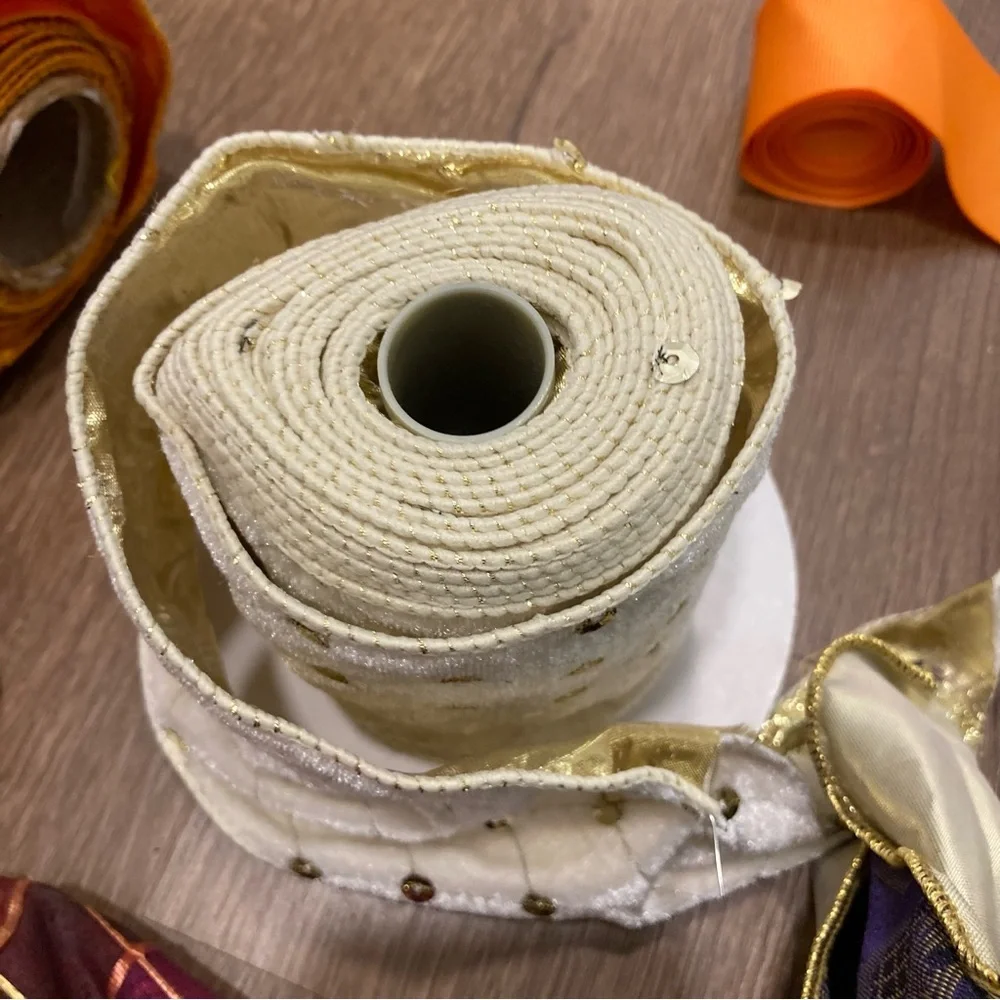 Assorted Decorative Ribbon Destash Lot Used Multicolor for Crafting Scraps